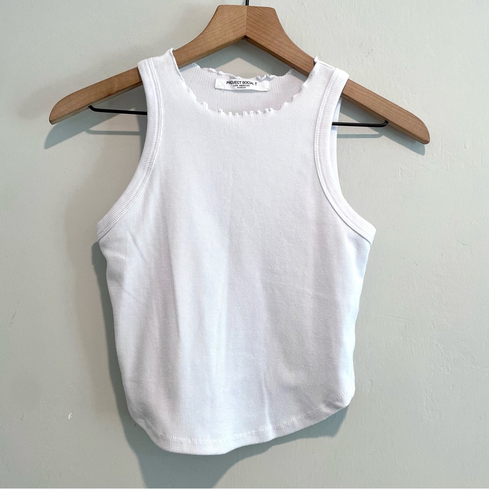 Project Social T Ruffle Neck Ribbed Tank Top - Picture 2 of 9